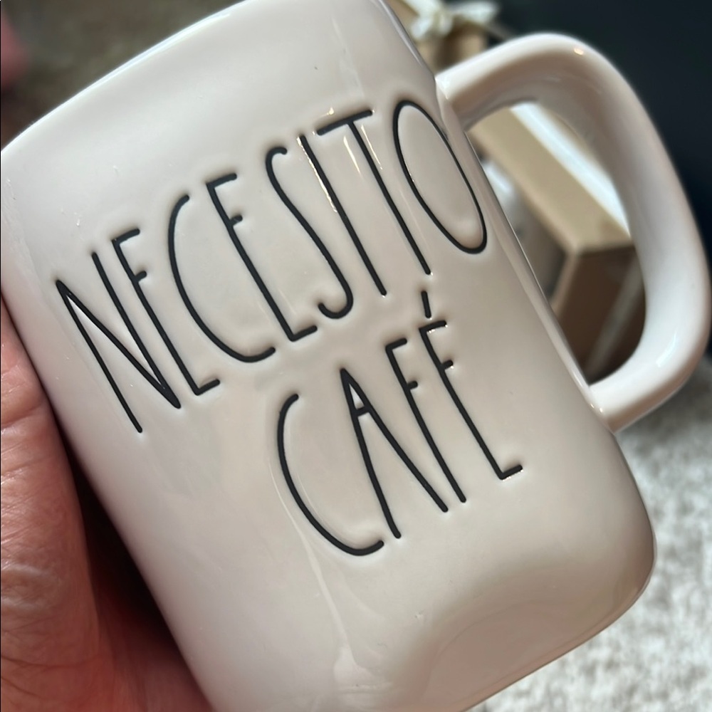 NWT Rae Dunn Coffee cup Necesito Cafe ☕️ Español